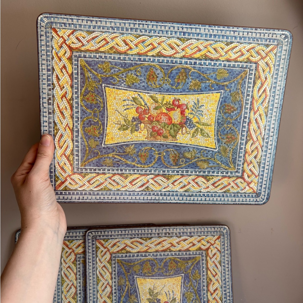 Fruit Mosaic Design Corked Placemats (Set of 4)